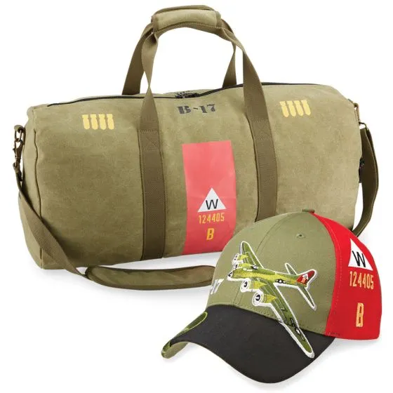 B-17 Flying Fortress Hat and Bomber Bag