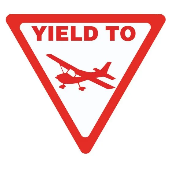 Yield To Aircraft Sign 3 Yield To Aircraft Sign