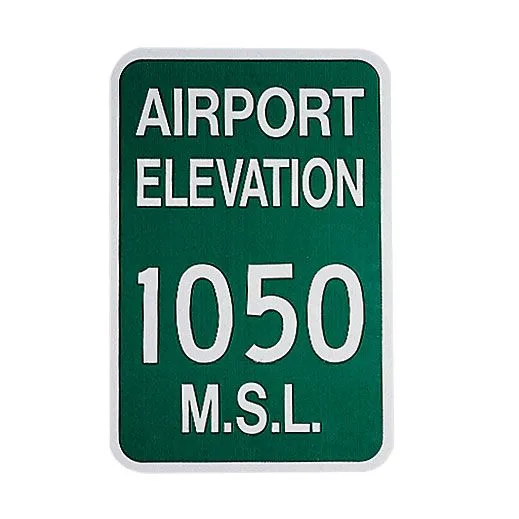 Airport Elevation Sign 2 Airport Elevation Sign