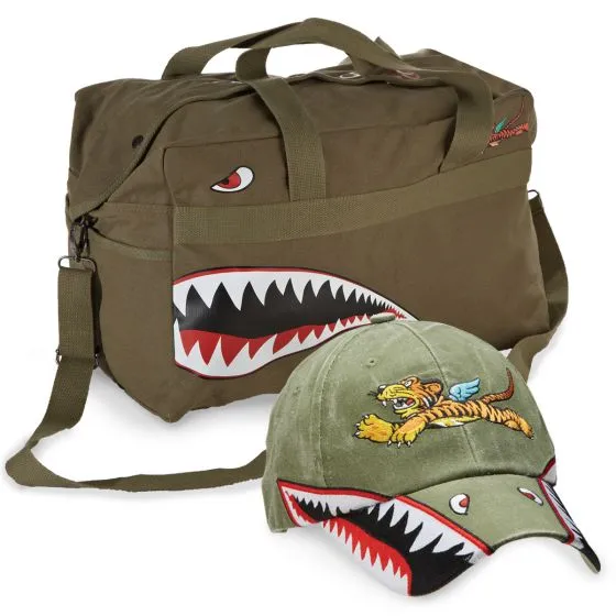 Flying Tigers Hat and Duffel Bag