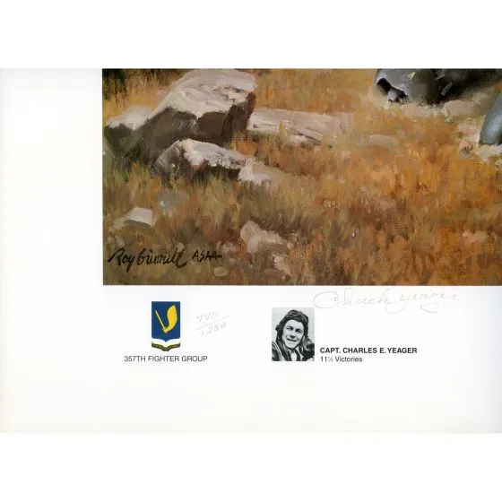 Yeager’s First Jet Print Signed by Chuck Yeager