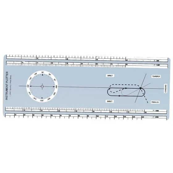 Instrument Plotter with Holding Entry Calculator (for U.S. Govt. FAA Instrument Charts)