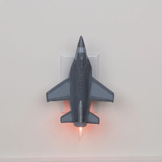 Fighter Jet Night Light with Flicker Bulb
