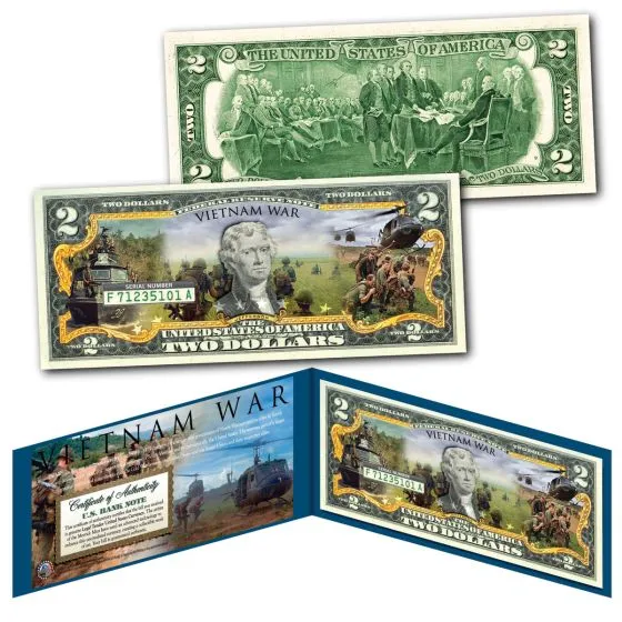 Vietnam War Genuine Legal Tender $2 Bill