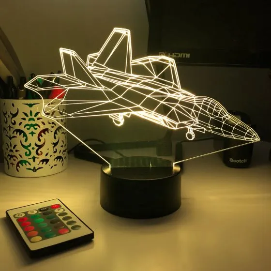 F-22A Raptor 3D Aircraft Color Changing Lamps