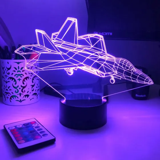 F-22A Raptor 3D Aircraft Color Changing Lamps