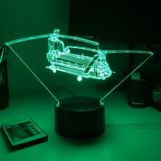 CH-47 Chinook 3D Aircraft Color Changing Lamps 6 CH-47 Chinook 3D Aircraft Color Changing Lamps