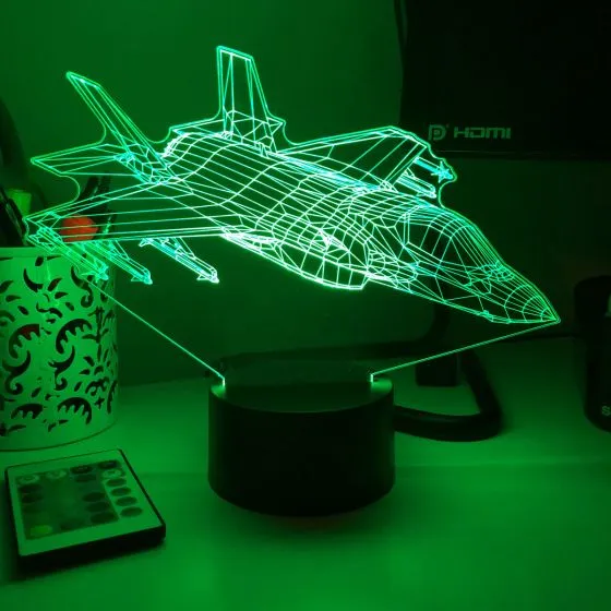 F-35 Lightning II 3D Aircraft Color Changing Lamps
