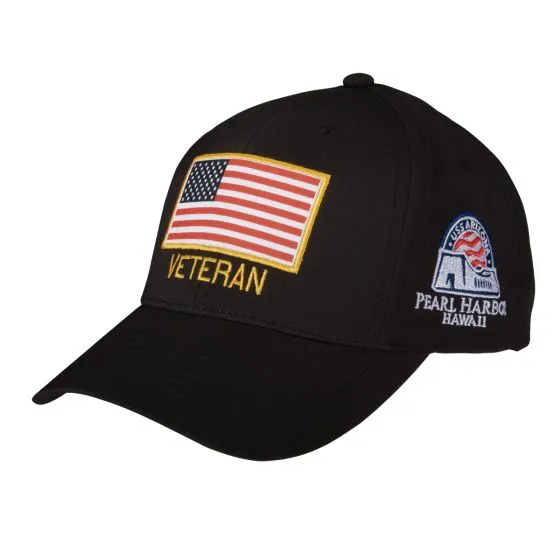Pearl Harbor Veteran with American Flag Hat
