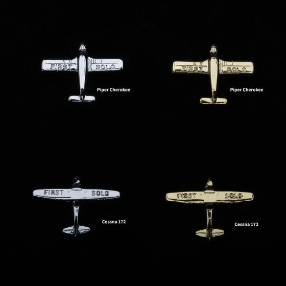 First Solo Plane Pins