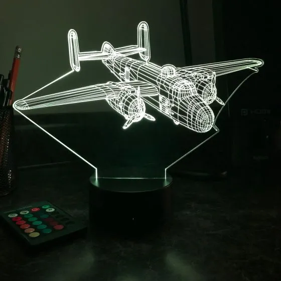 B-25 Mitchell 3D Aircraft Color Changing Lamps