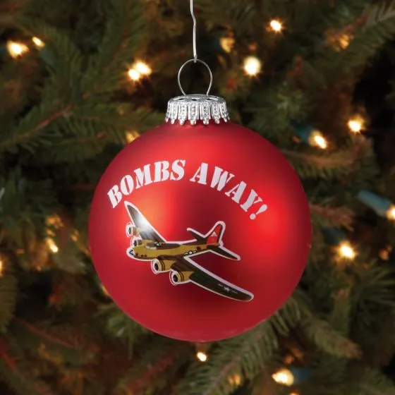 B-17 Flying Fortress Bomber Christmas Ball Ornament