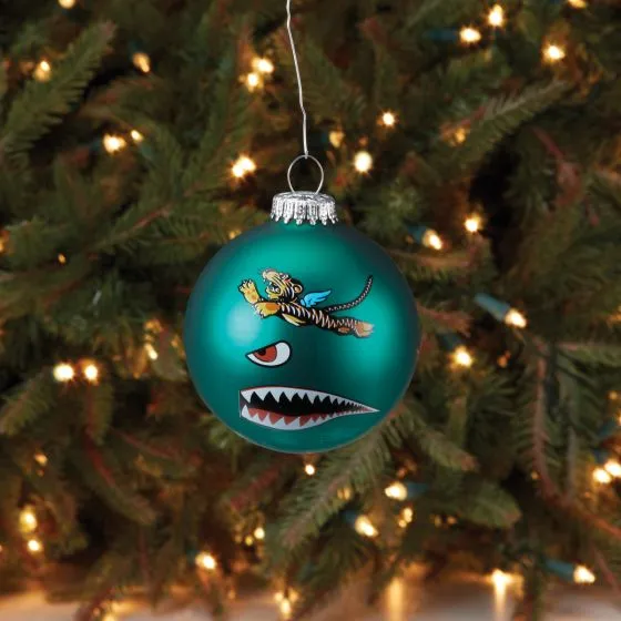 P-40 Flying Tigers Christmas Ball Ornament 3 P-40 Flying Tigers Christmas Ball Ornament