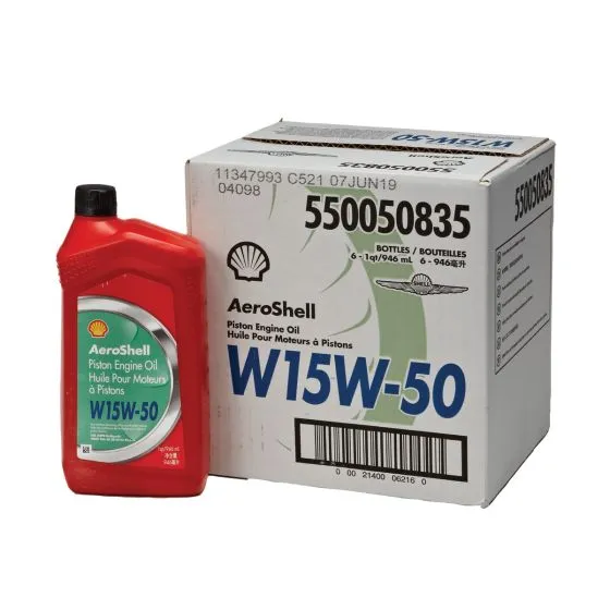 Aeroshell W15W-50 Aviation Oil (case of 6)