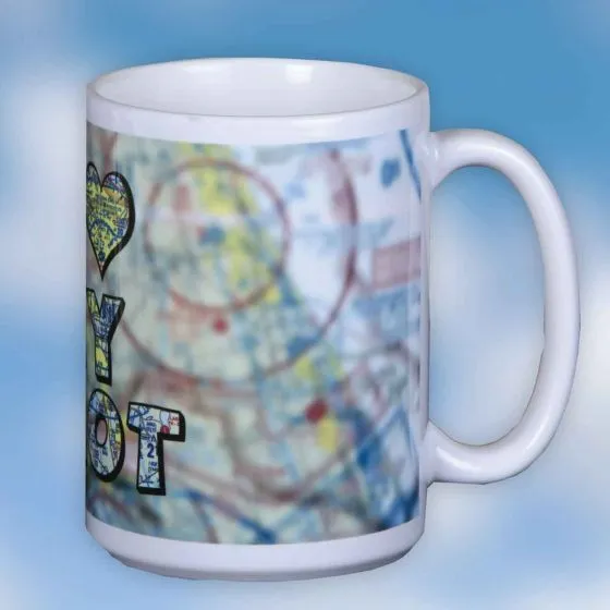 Custom U.S. Aeronautical I Love My Pilot Chart Mug