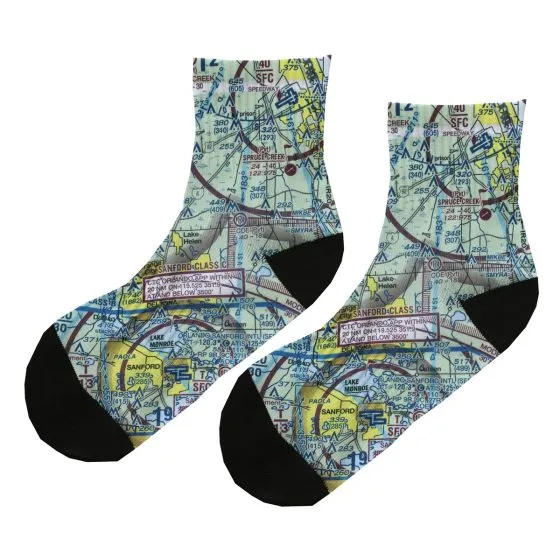 Custom U.S. Aeronautical Chart Socks
