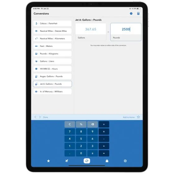Sporty’s E6B iPhone/iPad Aviation App 2 Sporty’s E6B iPhone/iPad Aviation App