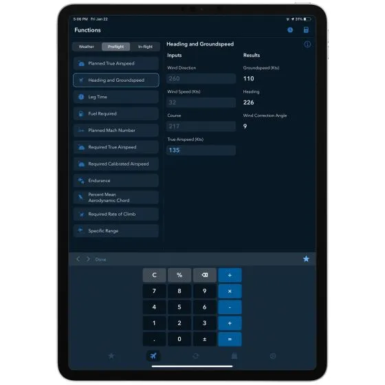 Sporty’s E6B iPhone/iPad Aviation App 4 Sporty’s E6B iPhone/iPad Aviation App