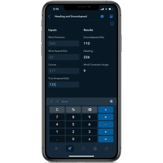 Sporty’s E6B iPhone/iPad Aviation App 9 Sporty’s E6B iPhone/iPad Aviation App