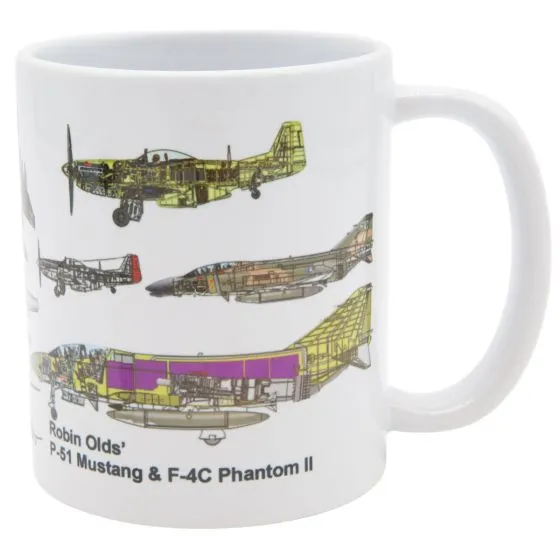 Robin Olds P-51/F-4 Coffee Mug