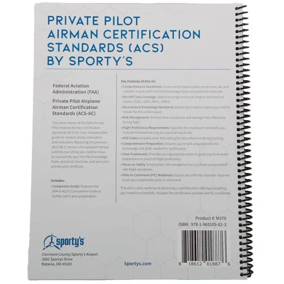 Private Pilot Airman Certification Standards (ACS) by Sporty’s 2 Private Pilot Airman Certification Standards (ACS) by Sporty’s