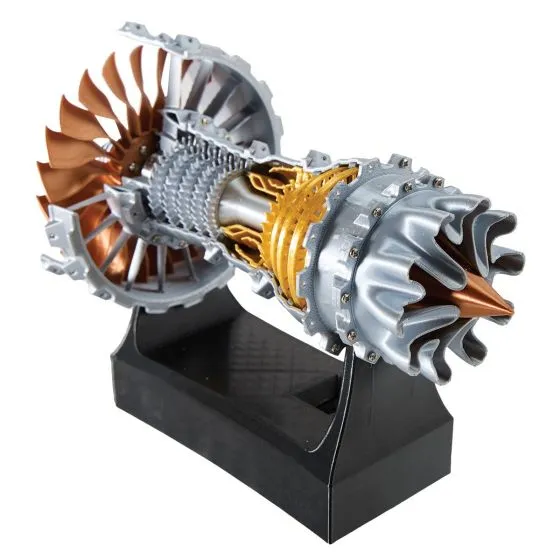 Motorized Aircraft Turbofan Engine Model Display
