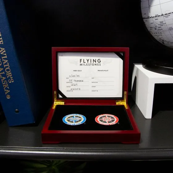Solo and Private Pilot Challenge Coin Gift Set