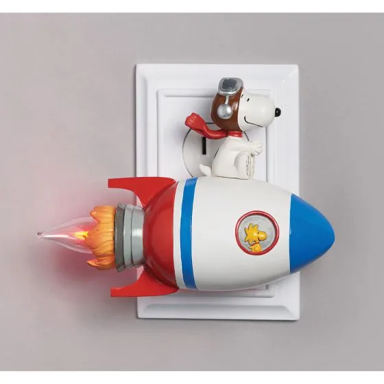 Snoopy Rocket Night Light with Flicker Bulb 4 Snoopy Rocket Night Light with Flicker Bulb