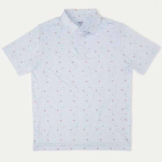 Red, White and Blue Skies AeroWear Polo