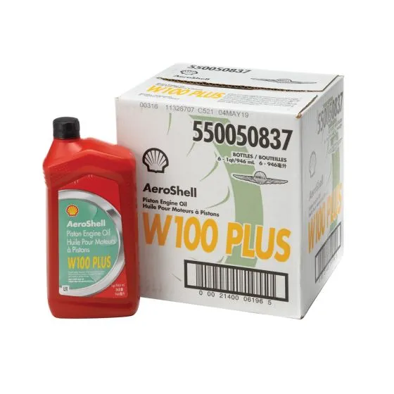 Aeroshell W100 Plus Aviation Oil (case of 6)