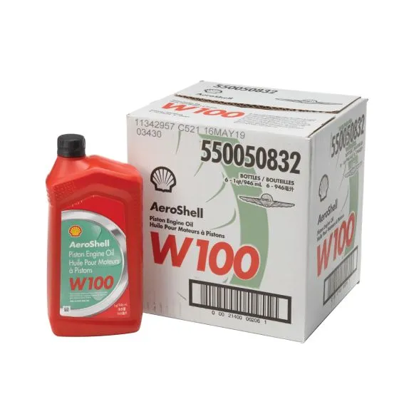Aeroshell W100 Aviation Oil (case of 6)