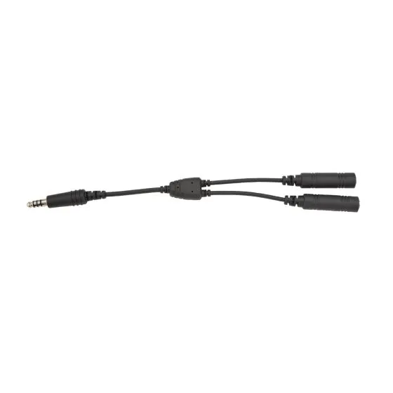Twin GA Plug Headset to Helicopter Adapter Cable 3 Twin GA Plug Headset to Helicopter Adapter Cable